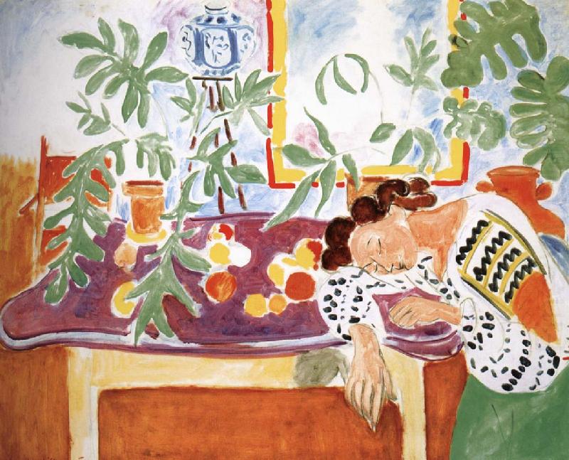 Still life with sleeping woman, Henri Matisse